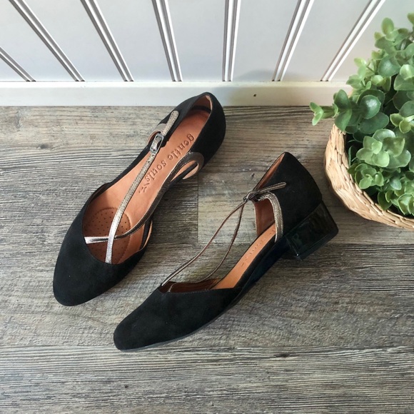 Gentle Souls | Black Suede Heels - Picture 1 of 7